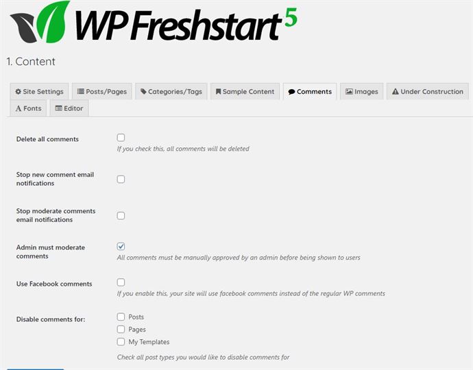 Wp-Freshstart-Comment-Tab