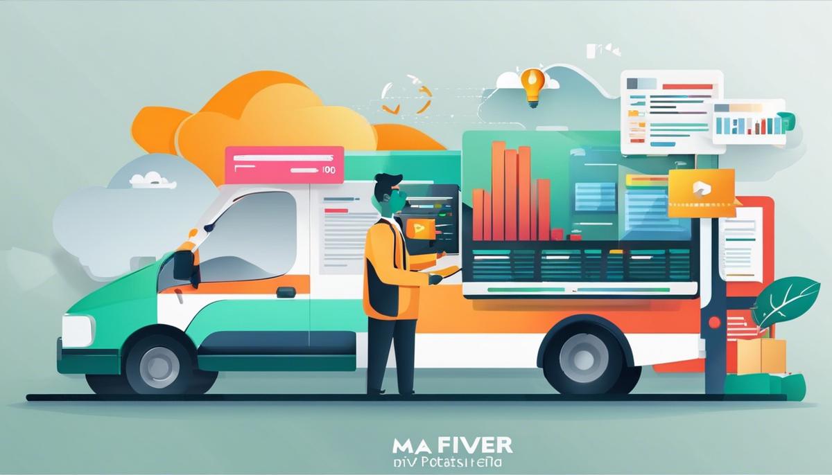 Image illustrating the concept of maximizing the power and profitability of Fiverr gigs