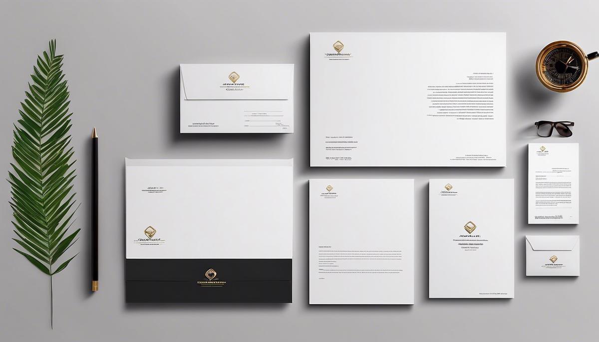 A visually articulate letterhead representing professionalism and branding strength.
