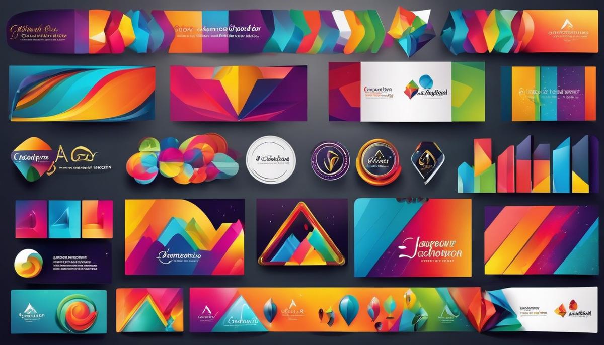 A visually appealing and creative logo design showcasing the use of colors and shapes in a dynamic way