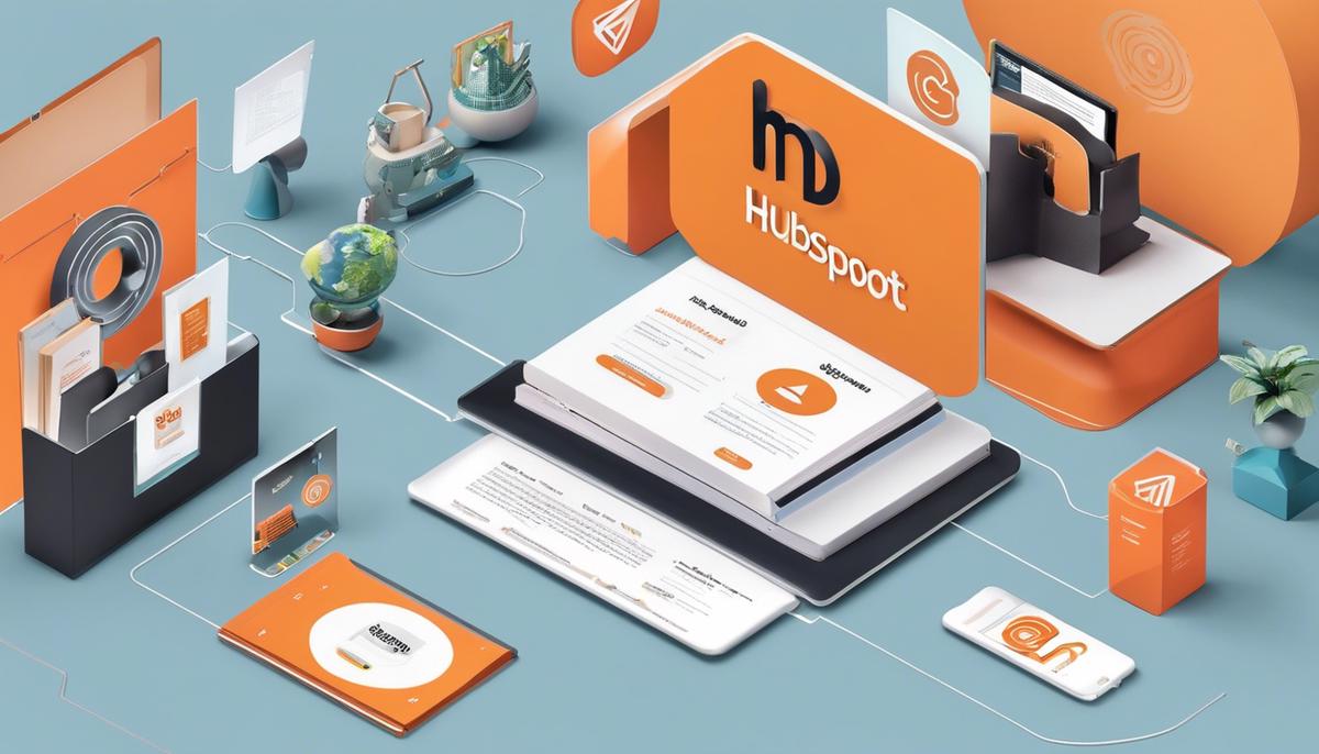 An image comparing MailChimp and HubSpot side by side with their logos and a scale in the middle indicating that HubSpot is slightly ahead.
