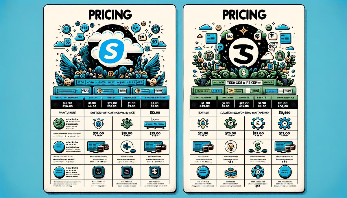 Image of pricing models for Shopify and Salesforce