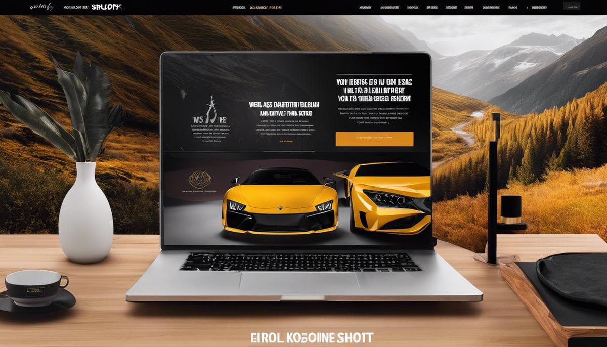 A website screenshot with a customized Shopify theme displaying a brand's unique products and visual elements.